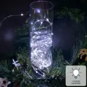 Электрогирлянда комнатная Uniel Роса 10 м 100 LED холодный белый на батарейках