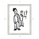 Картина в раме Декор Депо Константин Малютин "Чуваки" E20 66x51 см