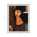 Картина в раме Декор Депо Амедео Модильяни "Жанна Эбютерн в шляпе и ожерелье" E20 66x51 см