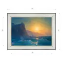 Картина в раме Декор Депо Иван Айвазовский "Вид на крутой скалистый берег и бурное море на закате" E20 31x41 см