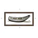 Картина в раме Декор Депо Константин Малютин "Лодка" E21 36x76 см