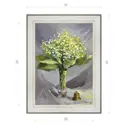 Картина в раме Декор Депо Ксения Черномор "Ландыш серебристый" E20 41x31 см