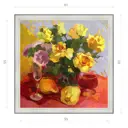 Картина в раме Декор Депо Ксения Черномор "Букет желтых роз" E20 61x61 см