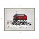 Картина в раме Декор Депо Константин Малютин "Спасательный пост" E20 31x41 см