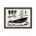 Картина в раме Декор Депо Константин Малютин "Старая лодка" E21 46x61 см