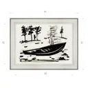 Картина в раме Декор Депо Константин Малютин "Старая лодка" E20 31x41 см