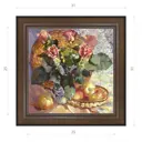 Картина в раме Декор Депо Ксения Черномор "Розы и яблоки" E21 31x31 см