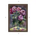 Картина в раме Декор Депо Ксения Черномор "Пионы вечером" E21 66x46 см