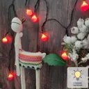 Электрогирлянда Красные ягоды 1.3 м теплый белый свет