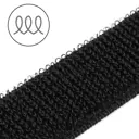 Лента контактная эластичная петля для создания классической застежки велкро 25 мм x 18.28 м черный цвет