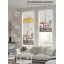 Рулонная штора AT Home Дождь 62x170 см цвет белый, желтый