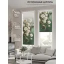 Рулонная штора AT Home Эсмер 62x170 см цвет белый, зеленый, бирюзовый