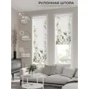 Рулонная штора AT Home Лиана 52x170 см цвет белый, зеленый