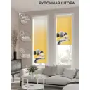 Рулонная штора AT Home Авион 52x170 см цвет белый, желтый, серый, светло-серый