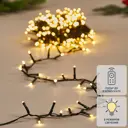 14 m electric LED string lights, warm white light, 8 modes, 750 LEDs