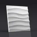 Стеновая гипсовая панель 3D Weissenberg Волна крупная белый 420х420мм 0.176м² 1шт