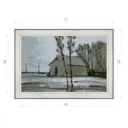 Картина в раме Декор депо Константин Малютин "Сарай в поле" E20 36x51 см без стекла