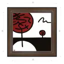 Картина в раме Декор депо Константин Малютин "Условная флора 4" E21 31x31 см без стекла