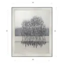 Картина в раме Декор депо Константин Малютин "Снег и деревья" E20 56x46 см без стекла