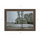 Картина в раме Декор депо Константин Малютин "Сарай в поле" E21 36x51 см без стекла