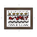 Картина в раме Декор депо Константин Малютин "Условная флора 3" E21 31x41 см без стекла