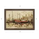 Картина в раме Декор депо Константин Малютин "Гамбургский порт" E21 46x66 см без стекла