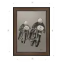 Картина в раме Декор депо Константин Малютин "Мотогонки" E21 41x31 см без стекла