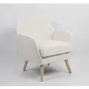 Кресло Stool group Ричи 68x77x79 см ткань цвет белый