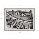 Картина в раме Декор депо Константин Малютин "Рыбацкий посёлок" E20 46x61 см без стекла