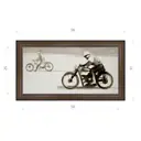 Картина в раме Декор депо Константин Малютин "Мотогонщики" E21 31x56 см без стекла