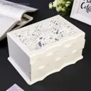 Шкатулка для украшений "Розы" белая 12.5x16x25.5 см