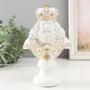 Сувенир "Бюст. Король" белый с золотом 9x14x22.5 см