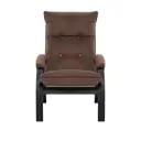 Кресло Leset Левада 68.5x110x80 см велюр цвет коричневый/черный
