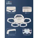 Люстра потолочная светодиодная Rivoli 6111-101 с пультом управления 25 м² регулируемый белый свет цвет белый