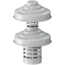 Оголовок с ветрозащитой Rommer ø60/100 мм алюминий цвет белый RCA-6010-000334