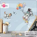 Фотообои флизелиновые Barton Wall 500x270 см Космонавт Космос K286-С