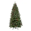 Искусственная Ель Crystal Trees Лаки заснеженная с ягодами 230 см.