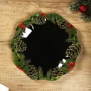 Тарелка Дорого Внимание Зимние Истории 23x23 см стекло цвет черный