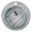 Мойка для кухни из искусственного камня Wisent WA04-16 Мрамор Серо-черный 495x495