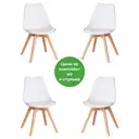 Комплект стульев 4 шт Tetchair Tulip 80x55x47 см искусственная кожа цвет белый