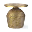 Кофейный столик круглый Гласар Кения 38x38x36 см золотистый