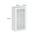 Навесной шкаф со стеклом Сурская мебель 50x92x31.8 см ЛДСП цвет белое дерево
