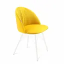 Стул Sheffilton Sht-st35/s37 79x53x52 см велюр цвет желтый/белый