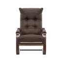 Кресло Leset Оливер 68.5x110x80 см рогожка цвет коричневый/орех