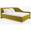 Кровать угловая левая Costa Сюита 80x200 см велюр цвет горчичный