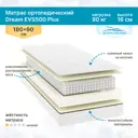 Матрас Seven Dreams Dream EVS500 Plus 90x16x180 см независимый пружинный блок, односпальный
