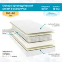 Матрас Seven Dreams Dream EVS500 Plus 90x16x195 см независимый пружинный блок, односпальный