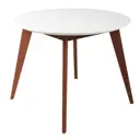 Стол круглый R-Home Лунд 86x74.50x86 см МДФ цвет белый/орех