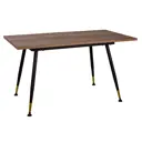 Стол прямоугольный R-Home Месси 140-180x75x80 см ЛДСП цвет коричневый/черный