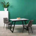 Стол прямоугольный R-Home Пеле 140-180x75x80 см ЛДСП цвет белый/черный
